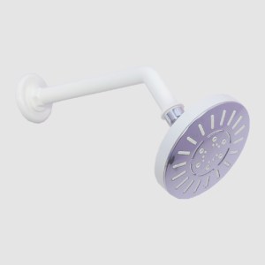 Realbath Square Over Head Shower (4 inches) Ultra Slim with Arm Square, Bath Shower Head Set, Pressure Rain Shower Head ( White ) Pack of 1