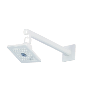 Realbath Over Head Shower  (4 inches) Ultra Slim with Arm Square, Bath Shower Head Set, Pressure Rain Shower Head (White) Pack of 1