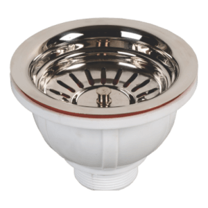 Realbath Round Shaped Premium ABS Stainless Steel Kitchen Sink Coupling for Home - Chrome Finish, Rust-Free, Corrosion-Resistant, Durable (4 Inches)