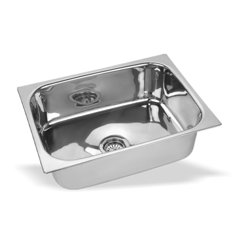 Realbath 24"x18"x9" Single Bowl Compaq Stainless Steel Kitchen Sink – Sleek & Durable with Glossy Finish & PVC Coupling