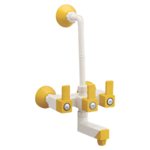 Real PTMT Wall Mixer With L Bend Tap with Flange Smart Square 90 Degree Angle