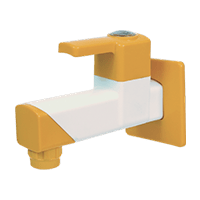 Real PTMT Long Body Tap with Flange Smart Square 90 Degree Angle