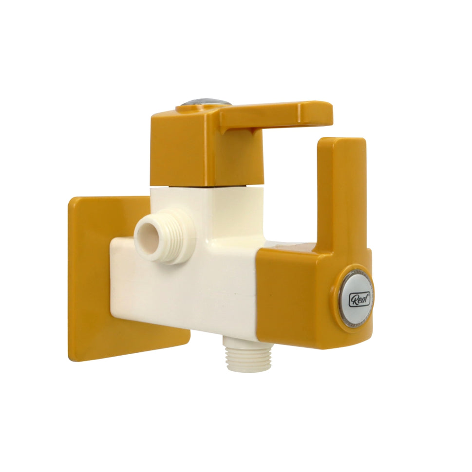 Real PTMT 2 IN 1 Angle Cock With Flange Tap with Flange Smart Square 90 Degree Angle